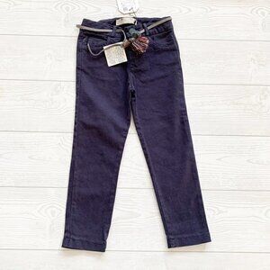Zara Navy Soft Pants With Belt